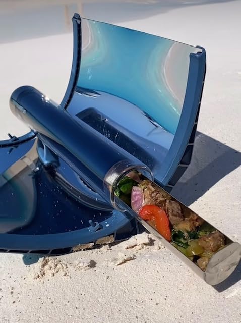Portable Solar Oven Kit for 1-2 Meals | Effortless Outdoor Cooking with Solar Oven Kit | Vacuum Insulated Oven | Cook Meals in 20 Min, Great for Camping, Travel, Beach Etc