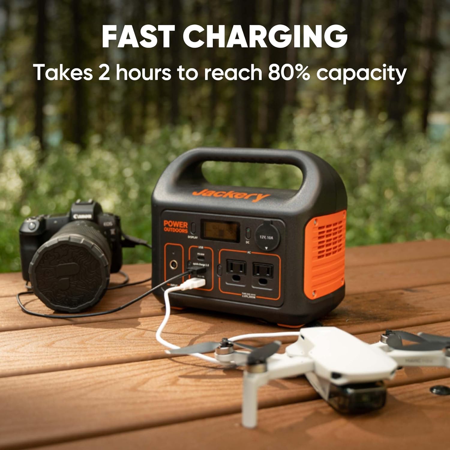 Solar Generator 300, 293Wh Power Station with 40W Solar Panel, 300W Pure Sine Wave AC Outlet for RV Outdoors Camping Travel Blackout