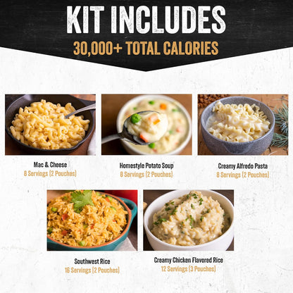 120 Serving Entree Bucket-Freeze Dried Emergency Food Supply-Survival Meals with Long Shelf Life-Prepper Essentials for Disaster, Camping, Hiking, or Outdoor Use
