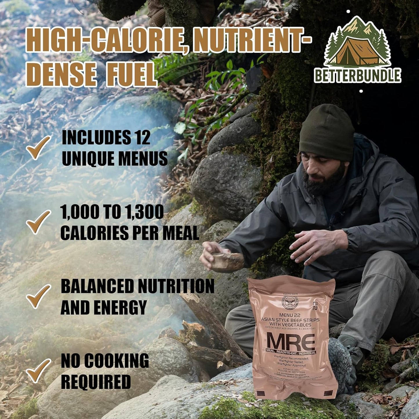 2026 Inspection MRE, U.S. MRE Meals, Emergency Supplies, Emergency Food Supply, Survival Food, Freeze Dried Food W/ Flameless Heater, Ready Meals (Variety Pack of 12) – (A or B Case Selected at Random) FRESH STOCK - 10 Year Shelf Life from Inspection Date