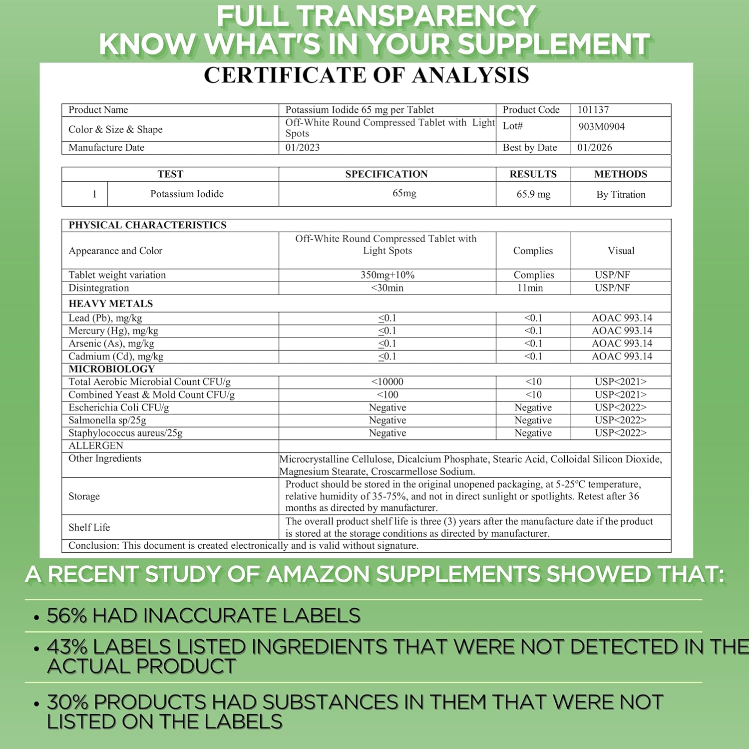 Potassium Iodide Tablets 130 Mg | 300Ct Iodine Tablets for Radiation Exposure - Potassium Iodine Pills - YODO Naciente - KI Pills - Made in USA -