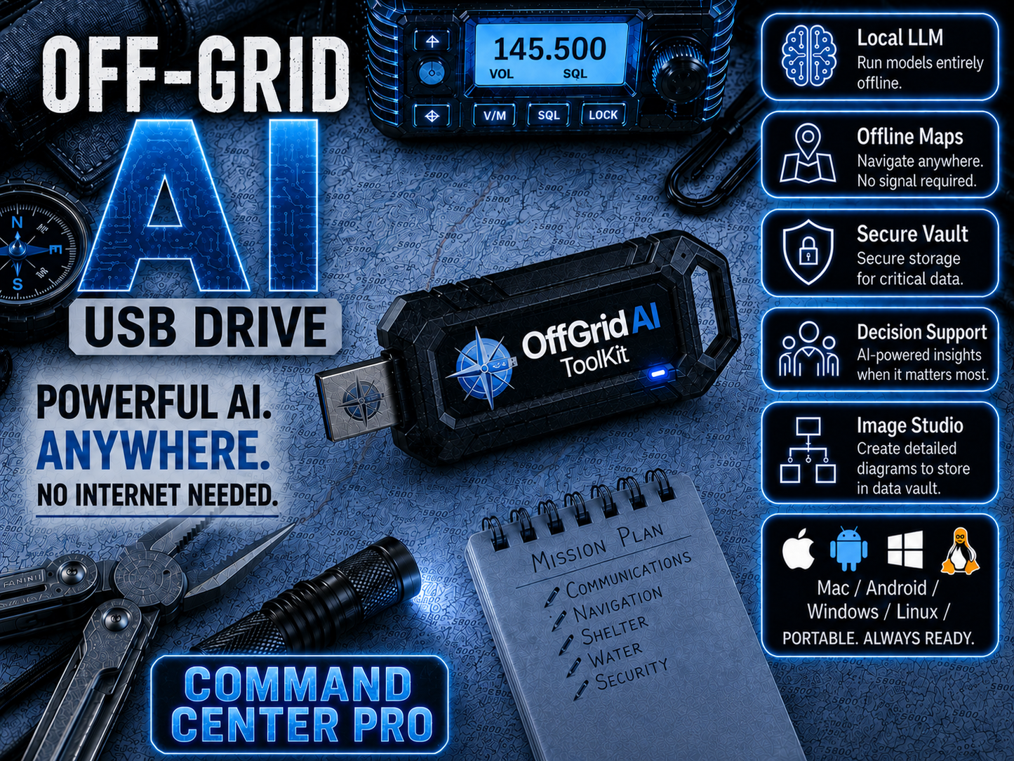 OffGrid AI Toolkit | Command Center Pro USB