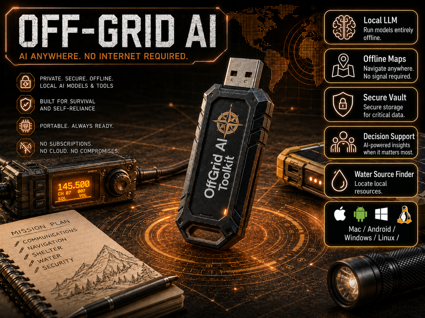 Off Grid AI Tool Kit USB