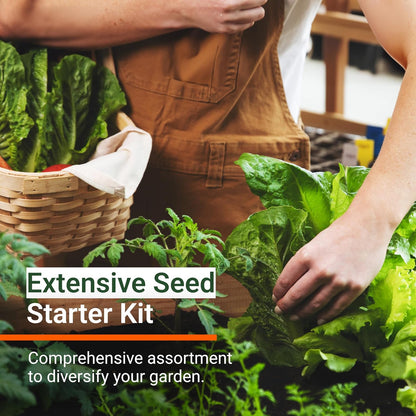 15,000 Heirloom Seeds Non GMO Vegetable and Fruit Seeds for Planting Outdoor & Indoor - 18 Variety Pack of Survival Garden Seeds
