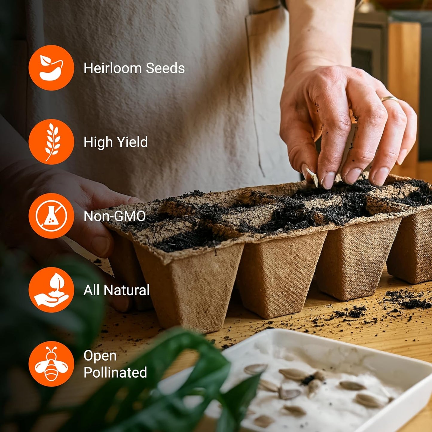 15,000 Heirloom Seeds Non GMO Vegetable and Fruit Seeds for Planting Outdoor & Indoor - 18 Variety Pack of Survival Garden Seeds