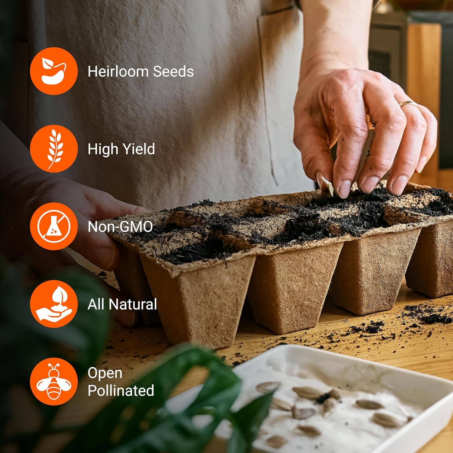 15,000 Heirloom Seeds Non GMO Vegetable and Fruit Seeds for Planting Outdoor & Indoor - 18 Variety Pack of Survival Garden Seeds